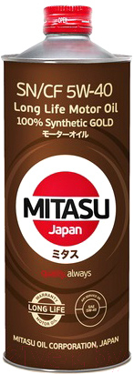 Моторное масло Mitasu Gold LL SNCF 5W40  MJ-107-1 (1л)