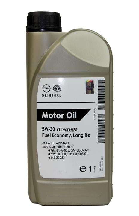 Моторное масло GM Opel Dexos 2 5W30  95599403 (1л)