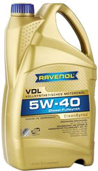 Моторное масло Ravenol VDL 5W-40 4л