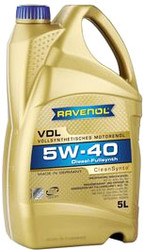 Моторное масло Ravenol VDL 5W-40 5л