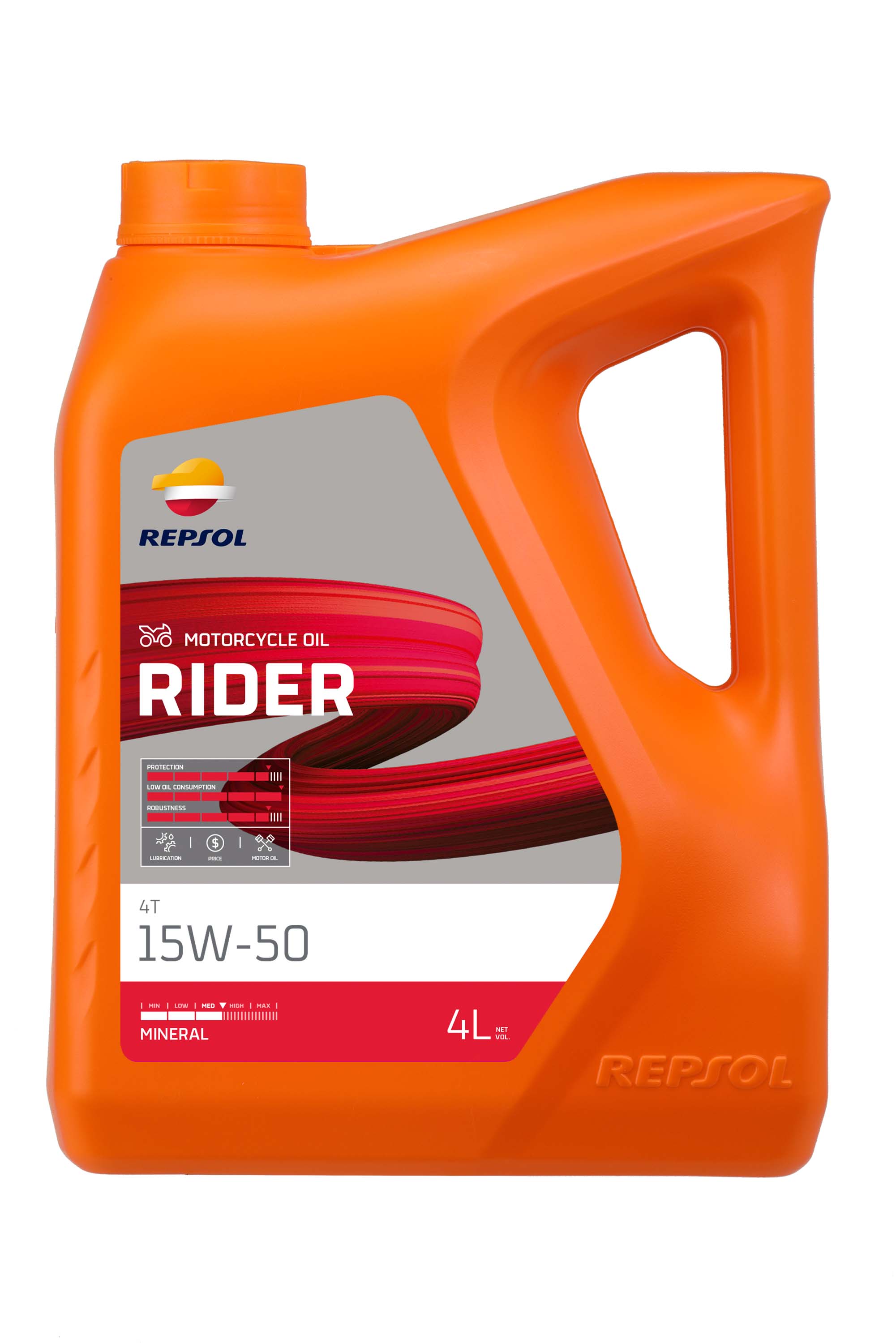 Моторное масло Repsol Moto Rider 4T 15W-50 4л