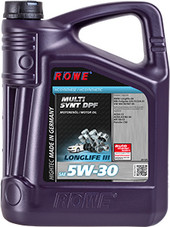 Моторное масло ROWE Hightec Multi Synt DPF SAE 5W-30 4л [20125-0040-03]
