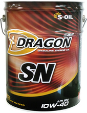 Моторное масло S-OIL DRAGON SN 10W-40 20л