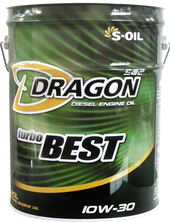 Моторное масло S-OIL DRAGON TURBO BEST 10W-30 20л