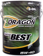 Моторное масло S-OIL DRAGON TURBO BEST 15W-40 20л