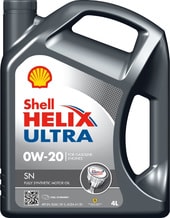 Моторное масло Shell Helix Ultra SN 0W-20 4л