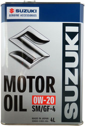Моторное масло Suzuki 0W-20 SMGF-4 4л [99M00-21R01-004]