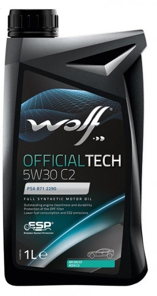 Моторное масло Wolf Official Tech 5W-30 C2 1л