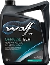 Моторное масло Wolf OfficialTech 0W-20 MS-V 5л