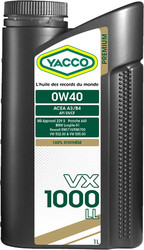 Моторное масло Yacco VX 1000 LL 0W-40 2л