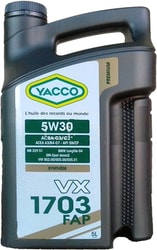 Моторное масло Yacco VX 1703 FAP 5W-30 5л