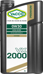Моторное масло Yacco VX 2000 0W-30 2л