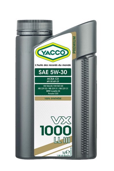 Моторные масла YACCO YACCO 5W30 VX 1000 LL III1