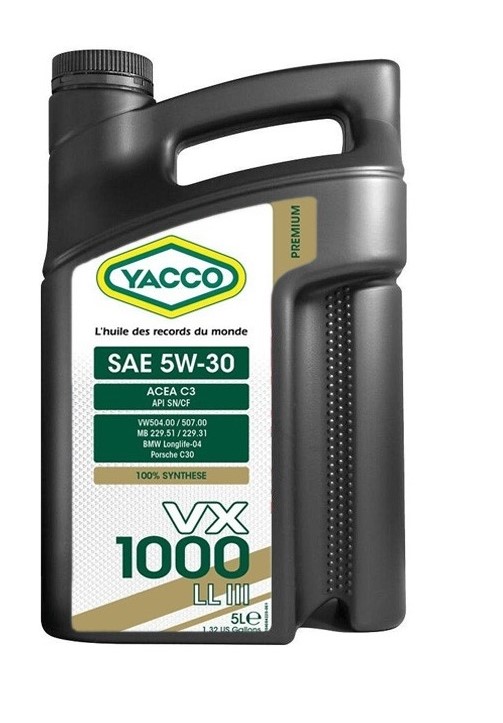 Моторные масла YACCO YACCO 5W30 VX 1000 LL III5