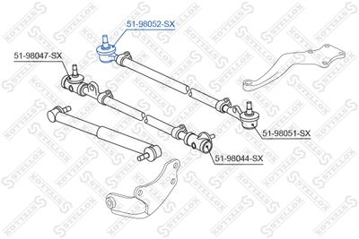 5198052SX STELLOX Наконечник поперечной рулевой тяги