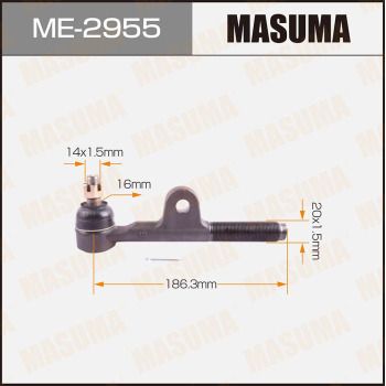 ME2955 MASUMA Наконечник поперечной рулевой тяги