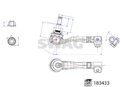 33108963 SWAG Наконечник поперечной рулевой тяги