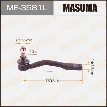 ME3581L MASUMA Наконечник поперечной рулевой тяги