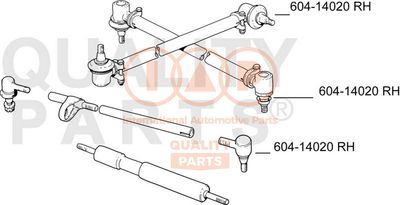 60414020 IAP QUALITY PARTS Наконечник поперечной рулевой тяги