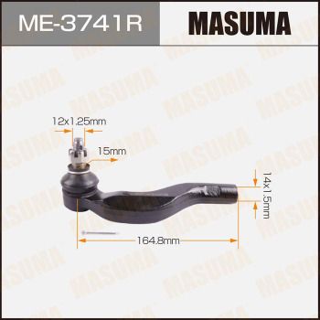 ME3741R MASUMA Наконечник поперечной рулевой тяги