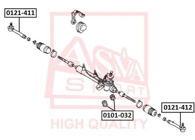 0121412 ASVA Наконечник поперечной рулевой тяги