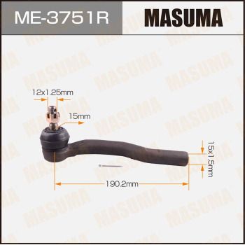 ME3751R MASUMA Наконечник поперечной рулевой тяги