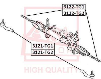 3121TG2 ASVA Наконечник поперечной рулевой тяги