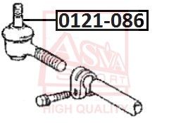 0121086 ASVA Наконечник поперечной рулевой тяги