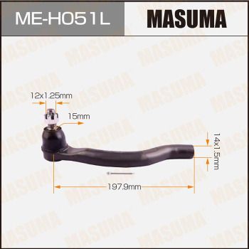 MEH051L MASUMA Наконечник поперечной рулевой тяги