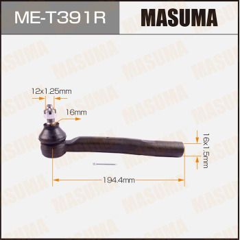 MET391R MASUMA Наконечник поперечной рулевой тяги