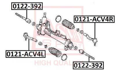 0121ACV4L ASVA Наконечник поперечной рулевой тяги