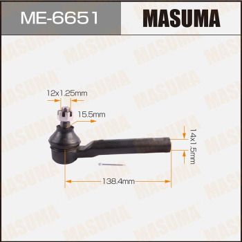 ME6651 MASUMA Наконечник поперечной рулевой тяги