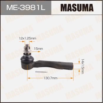 ME3981L MASUMA Наконечник поперечной рулевой тяги
