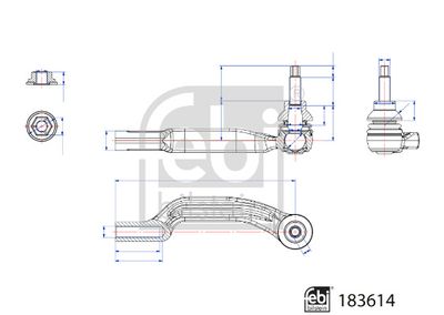 183614 FEBI BILSTEIN Наконечник поперечной рулевой тяги