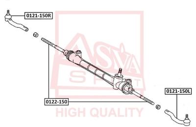 0121150L ASVA Наконечник поперечной рулевой тяги