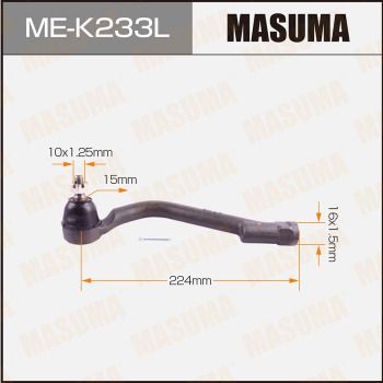 MEK233L MASUMA Наконечник поперечной рулевой тяги