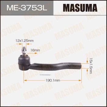 ME3753L MASUMA Наконечник поперечной рулевой тяги
