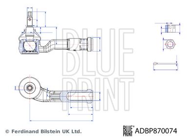 ADBP870074 BLUE PRINT Наконечник поперечной рулевой тяги