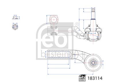 183114 FEBI BILSTEIN Наконечник поперечной рулевой тяги