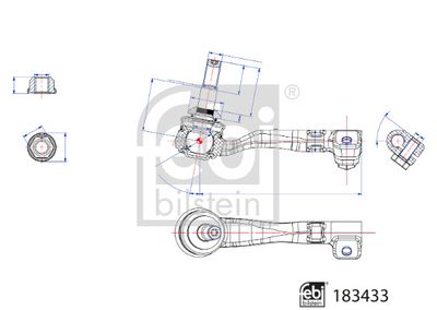 183433 FEBI BILSTEIN Наконечник поперечной рулевой тяги