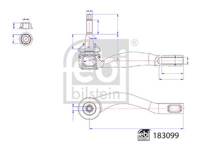 183099 FEBI BILSTEIN Наконечник поперечной рулевой тяги