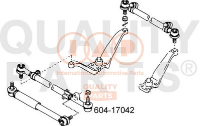 60417042 IAP QUALITY PARTS Наконечник поперечной рулевой тяги