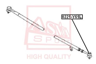 0221Y61L ASVA Наконечник поперечной рулевой тяги