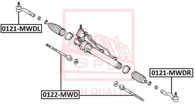 0121MWDR ASVA Наконечник поперечной рулевой тяги