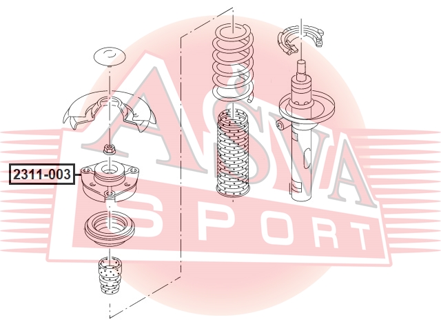 Опора амортизатора Asva                2311-003