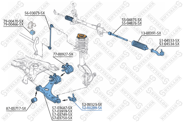 Опора шаровая Stellox                52-00289-SX