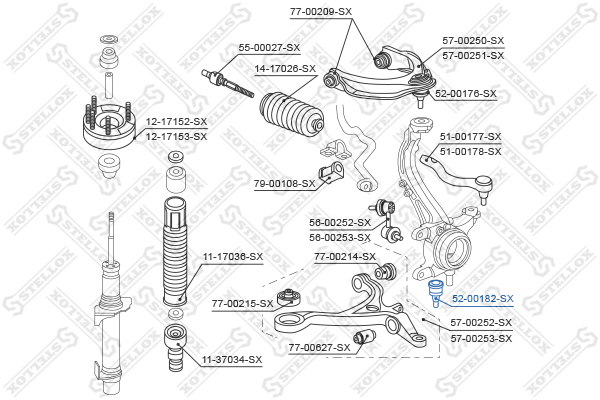 Опора шаровая Stellox                5200182SX