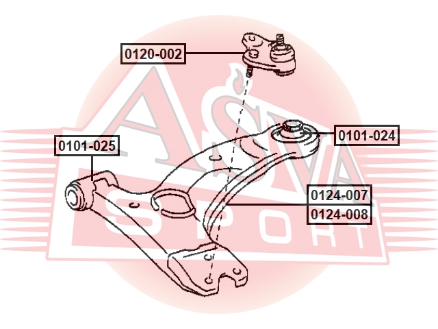 Опора шаровая Asva                0120-002