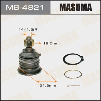 Опора шаровая | перед правлев | Masuma                MB-4821