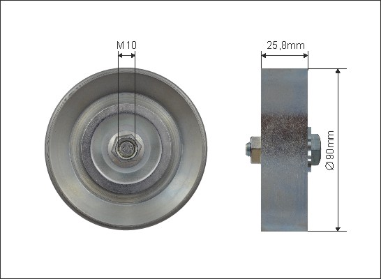 CAFFARO 500300 Паразитный  ведущий ролик, поликлиновой ремень